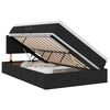 vidaXL LED t&aacute;rol&oacute;s &aacute;gy matraccal Fekete 120 x 200 cm Sz&ouml;vet