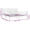 vidaXL fehér tömör fa ágykeret fejtámlával Super King Size