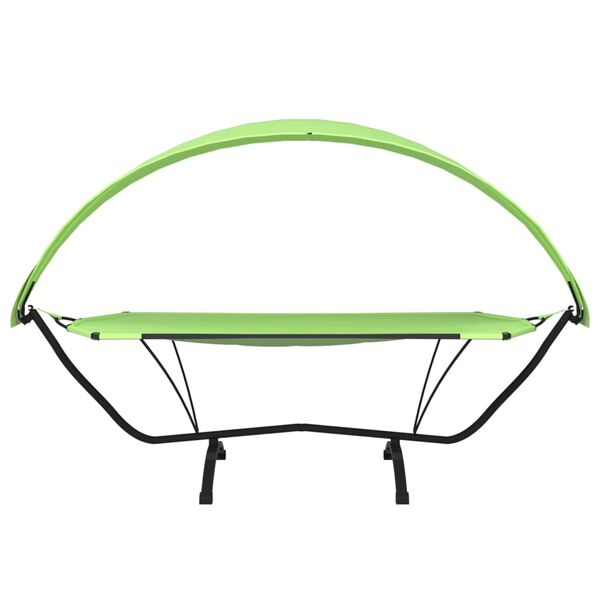 vidaXL zöld acél és oxford szövet kültéri pihenőágy napellenzővel