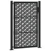 vidaXL fekete ac&eacute;l kerti kapu 100x150 cm kereszt mint&aacute;val