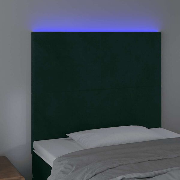 vidaXL s&ouml;t&eacute;tz&ouml;ld b&aacute;rsony LED-es fejt&aacute;mla 80x5x118/128 cm