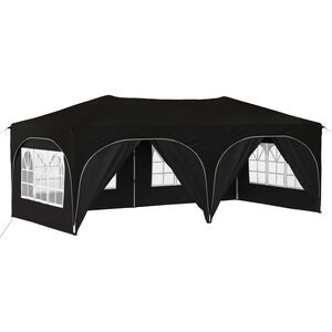 vidaXL Parti s&aacute;tor Fekete 575 x 288 x 245 cm Oxford Sz&ouml;vet