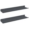 vidaXL Lebegő polc 2 db Antracit 40 x 8,5 x 2,5 cm Ac&eacute;l
