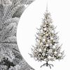 vidaXL Műkar&aacute;csonyfa g&ouml;mbbel 120 cm 150 LED Meleg feh&eacute;r PVC &eacute;s f&eacute;m