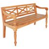 vidaXL vil&aacute;gosbarna t&ouml;m&ouml;r mahag&oacute;ni Batavia pad 123 cm