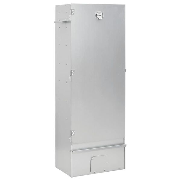 vidaXL horganyzott ac&eacute;l BBQ f&uuml;st&ouml;lőkemence hidegf&uuml;st-gener&aacute;torral