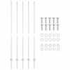 vidaXL Ker&iacute;t&eacute;soszlop 5 pcs Ez&uuml;st 160 cm Ac&eacute;l