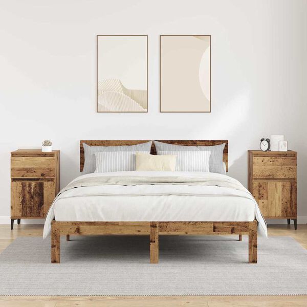 vidaXL &Eacute;jjeliszekr&eacute;ny fi&oacute;kkal 2 pcs &Ouml;reg fa 40 x 35 x 70 cm Faanyag