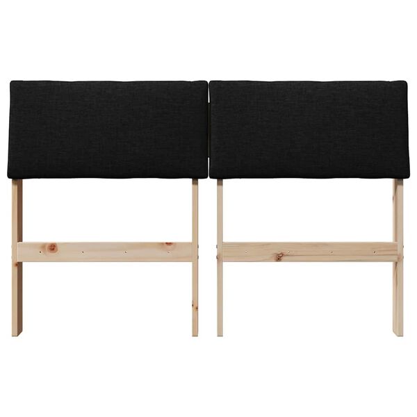 vidaXL K&aacute;rpitozott fejt&aacute;mla Fekete 120 cm T&ouml;m&ouml;r fenyőfa