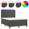 vidaXL s&ouml;t&eacute;tsz&uuml;rke b&aacute;rsony rug&oacute;s &eacute;s LED-es &aacute;gy matraccal 140x190 cm