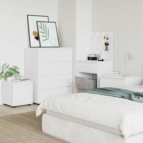 vidaXL F&uuml;rdőszoba Sz&eacute;k&eacute;ny Feh&eacute;r 40,5 x 40 x 44 cm Faanyag