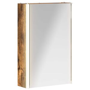 vidaXL F&uuml;rdőszobai t&uuml;k&ouml;rszekr&eacute;ny F&uuml;st&ouml;lt t&ouml;lgy 33 x 11,5 x 50 cm