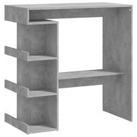 vidaXL betonszürke forgácslap bárasztal tárolópolccal 100x50x101,5 cm