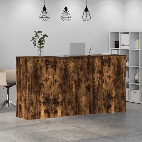 vidaXL recepci&oacute;s pult f&uuml;st&ouml;s t&ouml;lgy 200x50x103,5 cm szerelt fa