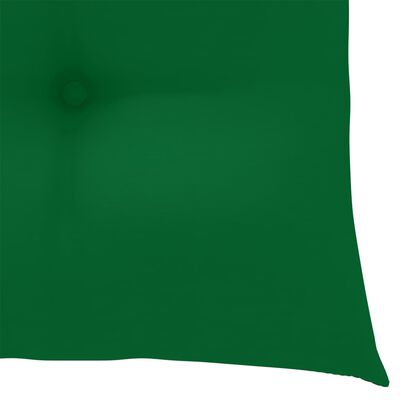 vidaXL 6 db tömör tíkfa étkezőszék zöld párnákkal