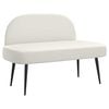 vidaXL K&aacute;rpitozott pad h&aacute;tt&aacute;ml&aacute;val Feh&eacute;r 110 x 60 x 76 cm Műbőr