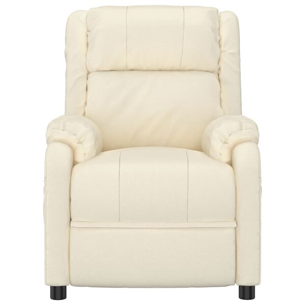 vidaXL krémszínű műbőr masszázs- és állófotel