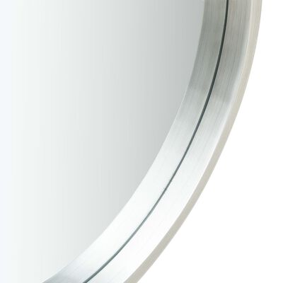 vidaXL ezüstszínű fali tükör pánttal 50 cm