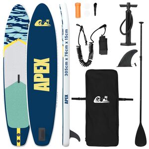 vidaXL Felf&uacute;jhat&oacute; &Aacute;ll&oacute; Paddle Board APEX 305 x 76 x 15 cm K&eacute;k sz&aacute;m&aacute;ra