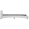vidaXL fehér LED-es műbőr ágykeret 90 x 200 cm