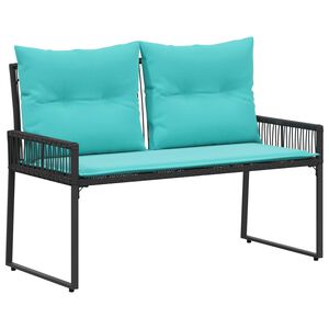 vidaXL Kerti pad 2 -Seater 4 db 110 x 59 x 82 cm polirattan