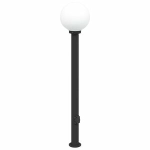 vidaXL oszlopl&aacute;mpa konnektorral 120 cm fekete IP44