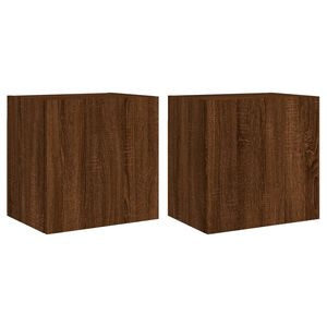vidaXL 2 db barna t&ouml;lgy szerelt fa fali TV-szekr&eacute;ny 40,5 x 30 x 40 cm