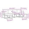 vidaXL K&uuml;lt&eacute;ri kanap&eacute; szett p&aacute;rn&aacute;val 6 pcs Term&eacute;szetes &eacute;s b&eacute;zs Faanyag