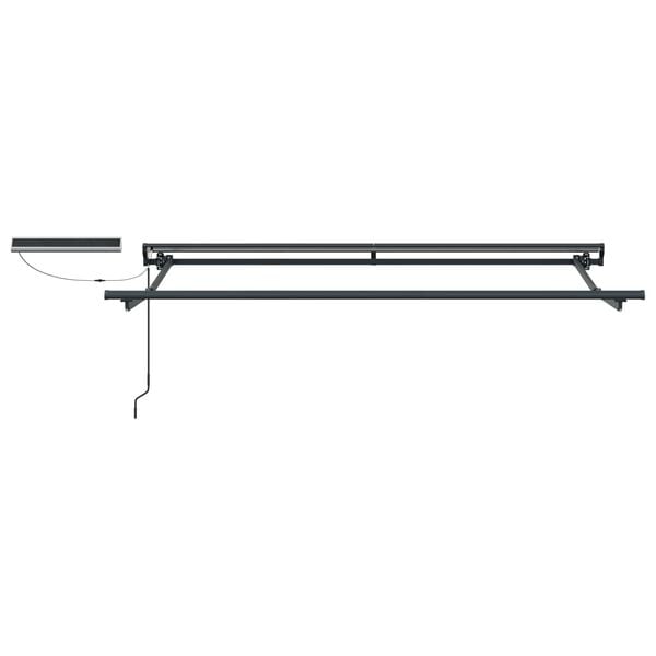 vidaXL Elektromos Kih&uacute;zhat&oacute; Napernyő Z&ouml;ld &eacute;s S&aacute;rga 3,5 x 2,5 m