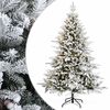 vidaXL Műanyag Hajtogat&oacute;s Kar&aacute;csonyfa 120 cm 150 LED Meleg feh&eacute;r