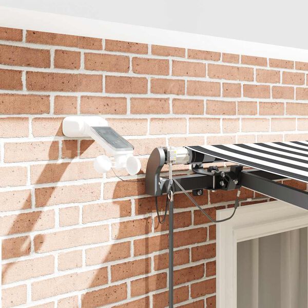 vidaXL antracitsz&uuml;rke-feh&eacute;r automata kih&uacute;zhat&oacute; napellenző 300x250 cm