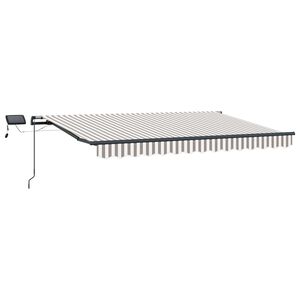 vidaXL Beh&uacute;zhat&oacute; napellenző Vil&aacute;gossz&uuml;rke &eacute;s feh&eacute;r 400 &times; 300 cm