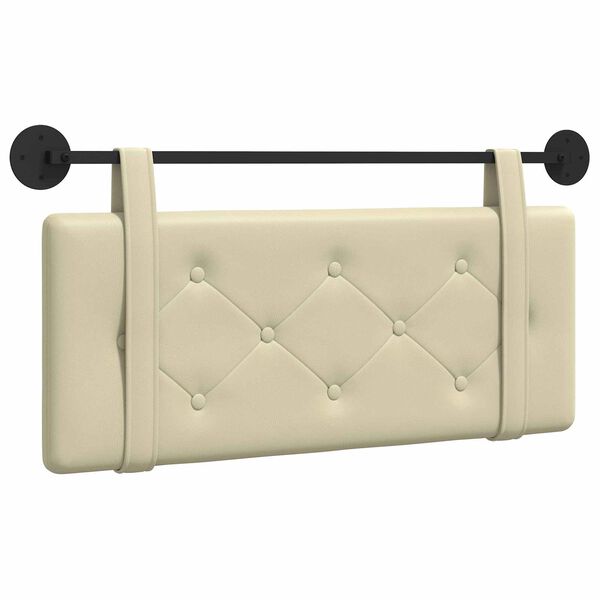 vidaXL Fali Fejt&aacute;mla Falra szerelhető Kr&eacute;m 100 cm Műbőr