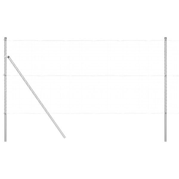 vidaXL Kerítésoszlop Egyéb 26 pcs Szürke 3,2 x 3,2 x 200 cm Acél