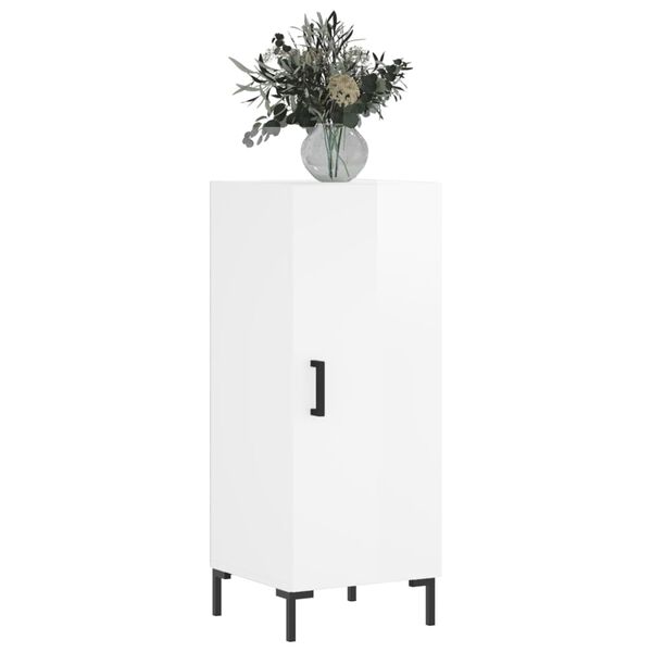 vidaXL magasfényű fehér szerelt fa tálalószekrény 34,5 x 34 x 90 cm