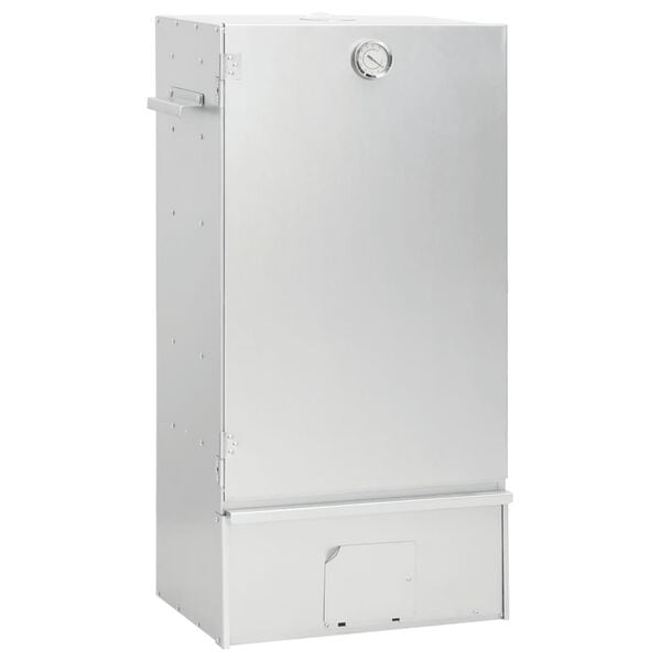 vidaXL horganyzott ac&eacute;l BBQ f&uuml;st&ouml;lőkemence hidegf&uuml;st-gener&aacute;torral