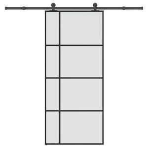 vidaXL ESG &uuml;veg &eacute;s alum&iacute;nium tol&oacute;ajt&oacute; f&eacute;mszerelv&eacute;ny-szettel 90x205 cm