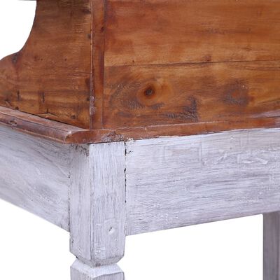 vidaXL fiókos tömör újrahasznosított fa íróasztal 90 x 50 x 101 cm