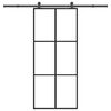 vidaXL ESG &uuml;veg &eacute;s alum&iacute;nium tol&oacute;ajt&oacute; f&eacute;mszerelv&eacute;ny-szettel 90x205 cm