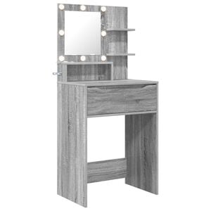 vidaXL H&aacute;l&oacute;szobai &Ouml;lt&ouml;zk&ouml;dő Asztalok Sz&uuml;rke Sonoma 80 x 39,6 x 135 cm