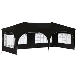vidaXL Parti s&aacute;tor 575 x 288 x 245 cm Fekete Oxford Sz&ouml;vet