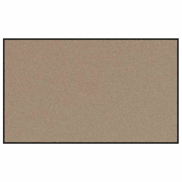 vidaXL Ajt&oacute;szőnyeg Beige &eacute;s fekete 90 x 150 cm Polipropil&eacute;n &eacute;s vinil