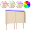 vidaXL kr&eacute;msz&iacute;nű sz&ouml;vet LED-es fejt&aacute;mla 147x16x118/128 cm