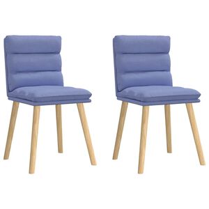 vidaXL &eacute;tkezősz&eacute;kek 2 db Jeans k&eacute;k sz&ouml;vet