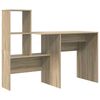 vidaXL Asztal Sonoma t&ouml;lgy Szerelt Fa 131,5 x 50 x 106,5 cm