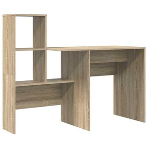 vidaXL Asztal Sonoma t&ouml;lgy Szerelt Fa 131,5 x 50 x 106,5 cm