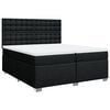 vidaXL fekete sz&ouml;vet rug&oacute;s &aacute;gy matraccal 200 x 200 cm