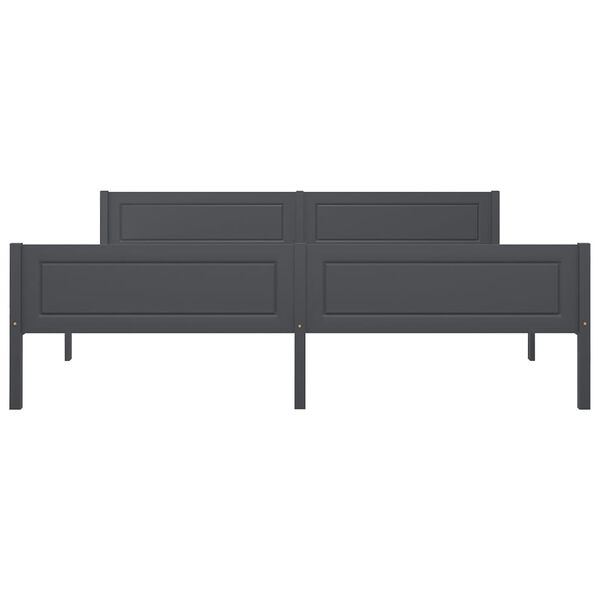 vidaXL szürke tömör fenyőfa ágykeret 180 x 200 cm