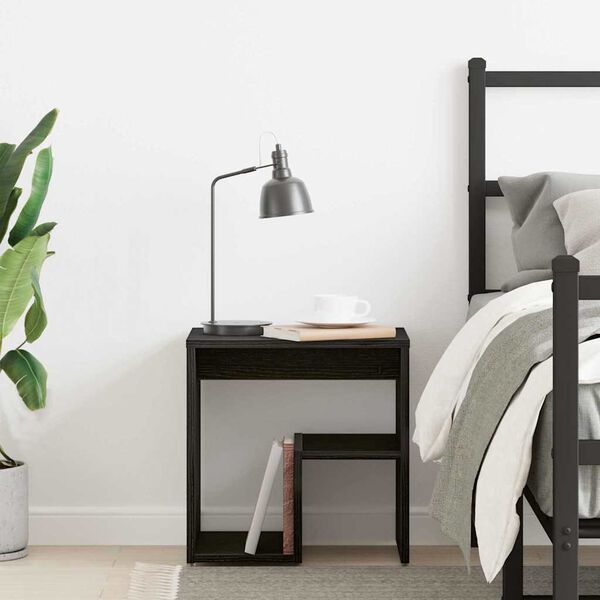 vidaXL &Eacute;jjeliszekr&eacute;ny Musta tammi 40 x 30 x 40 cm Faanyag