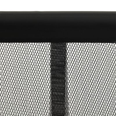 vidaXL fekete szúnyogháló ajtóra 10 részes hálós függönnyel 240x240 cm